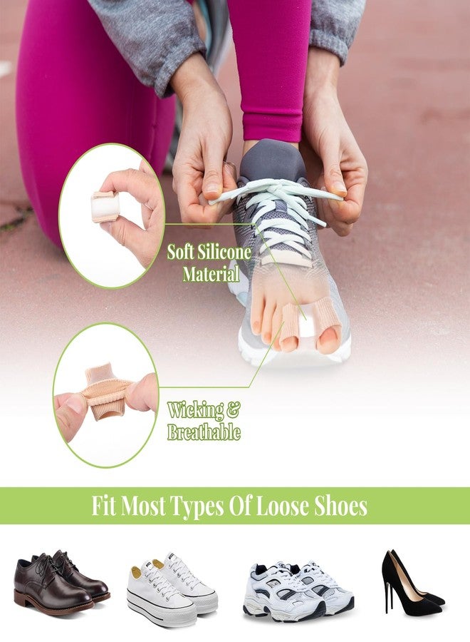 Hpmjz 4Pcs Gel Bunion Toe Separators Silicone Toe Spacers Lining with Fabric Breathable Correctors for Overlapping for Overlapping Big Alignment Corrector Spacer Protector Women Men Relieve Foot Pain - Image 4
